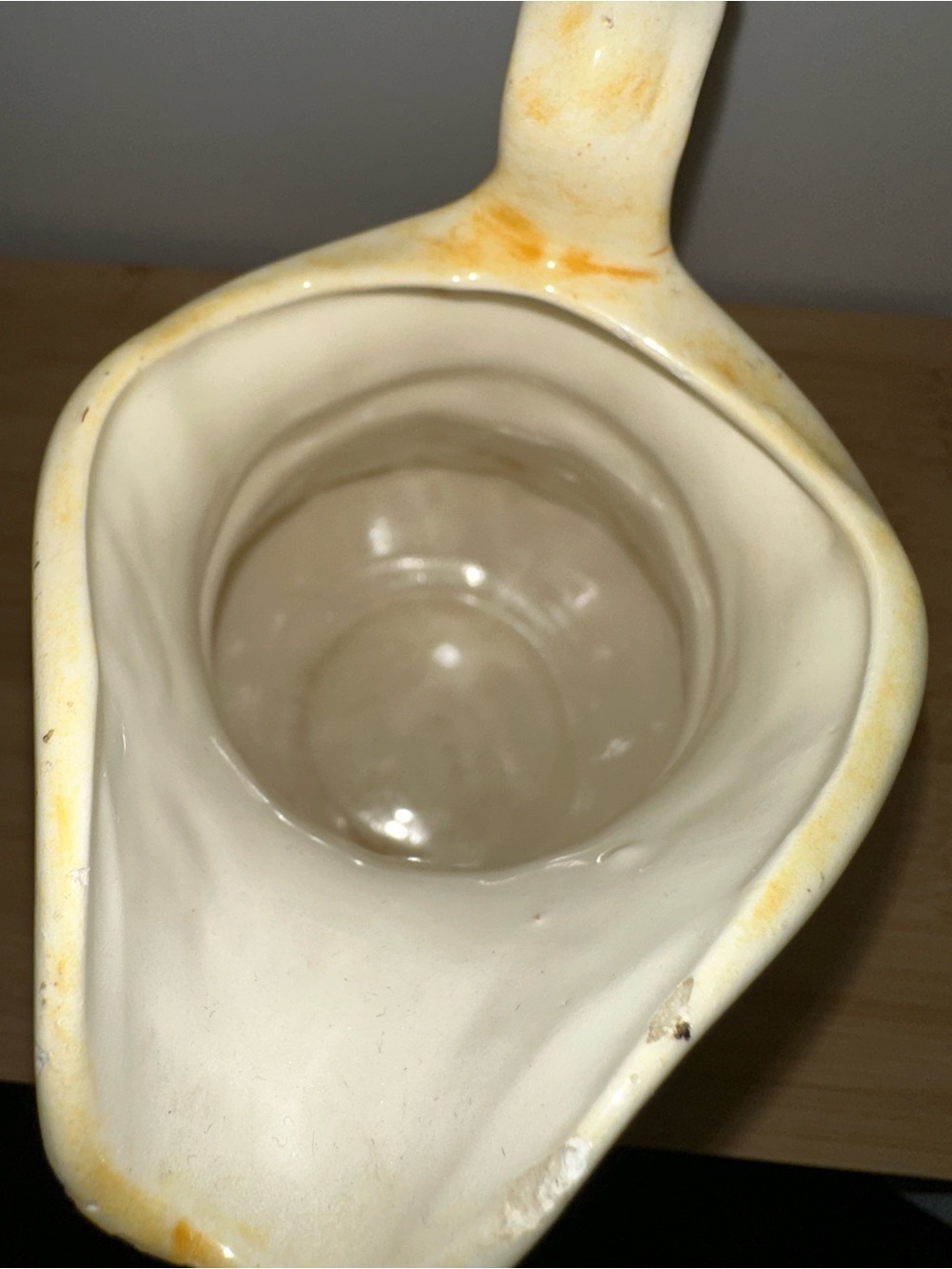 Antique-Style Cream Ceramic Pitcher - Picture 4 of 4
